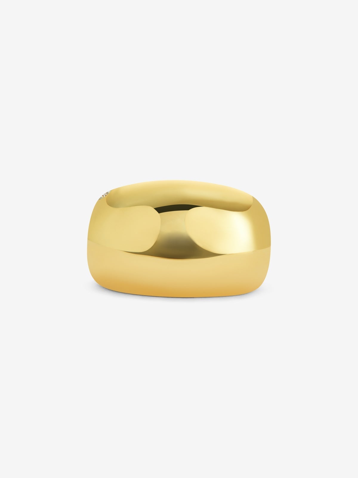 Anillo de oro amarillo de 18K con diamante en talla brillante de 0,04 cts