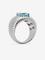 Anillo gallonado de plata 925 con topacio azul Sky