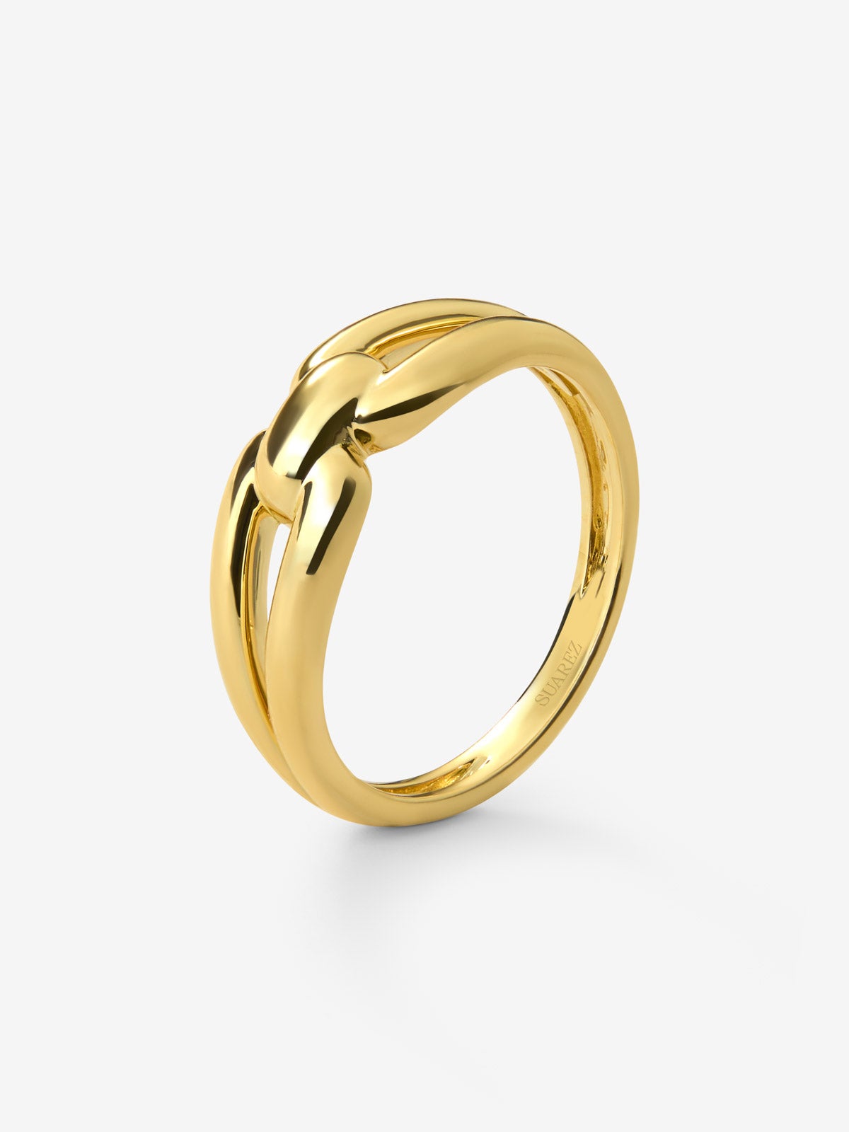 Anillo mini eslabón de oro amarillo de 18K