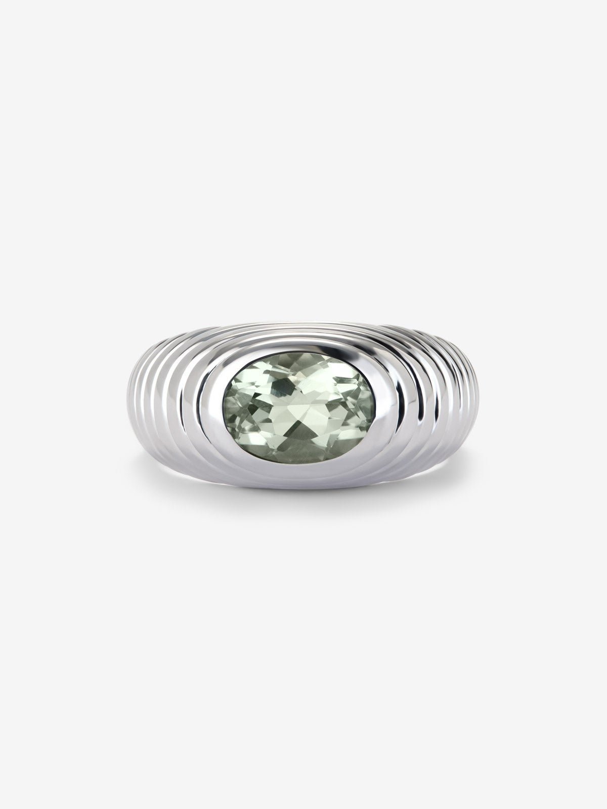 Anillo de plata 925 con amatista verde