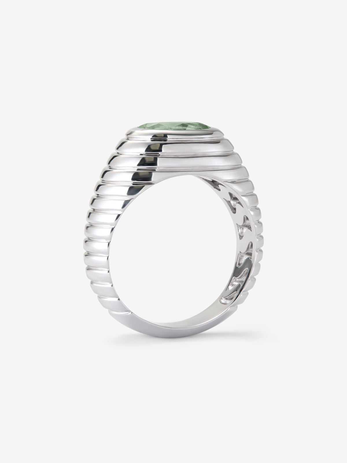 Anillo de plata 925 con amatista verde