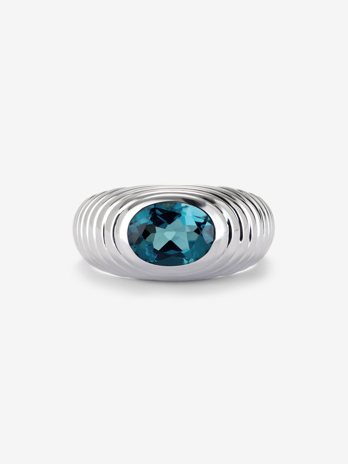 Anillo de plata 925 con topacio azul London