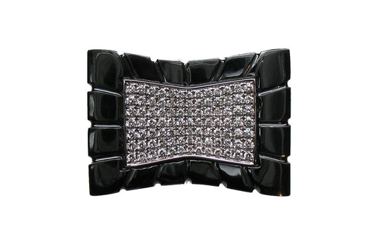 Anillo de oro blanco de 18K con diamantes