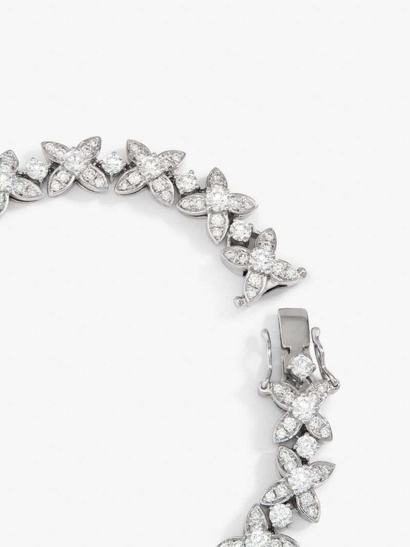 18K white gold bracelet with white diamonds in 5.41 cts image number 2