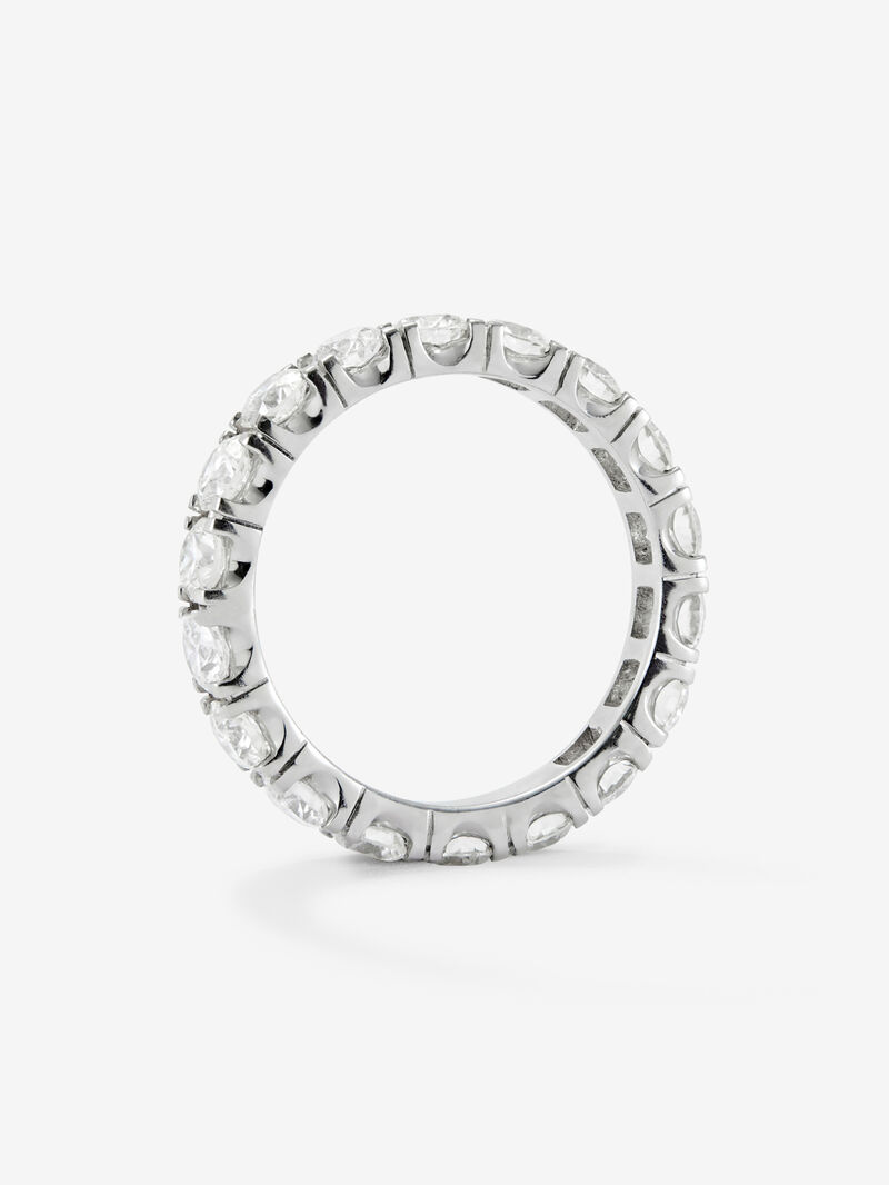 Entire 18K white gold ring with 18 brilliant-cut diamonds with a total of 2.5 cts image number 4