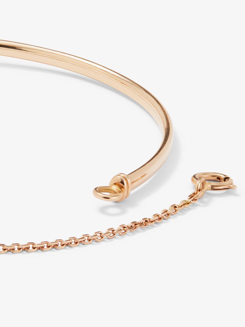 Rigid 18K rose gold bracelet with 11 brilliant-cut diamonds with a total of 0.21 cts image number 4