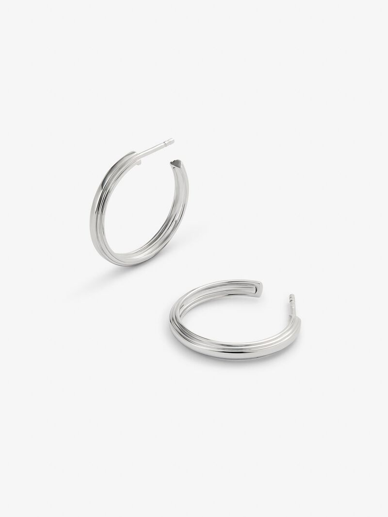 925 silver hoop earrings image number 2