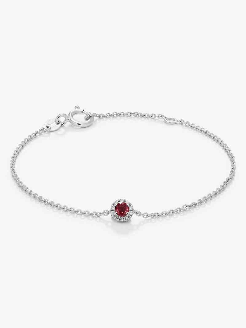 18K White Gold Orla Bracelet with Rubi and Diamond image number 0