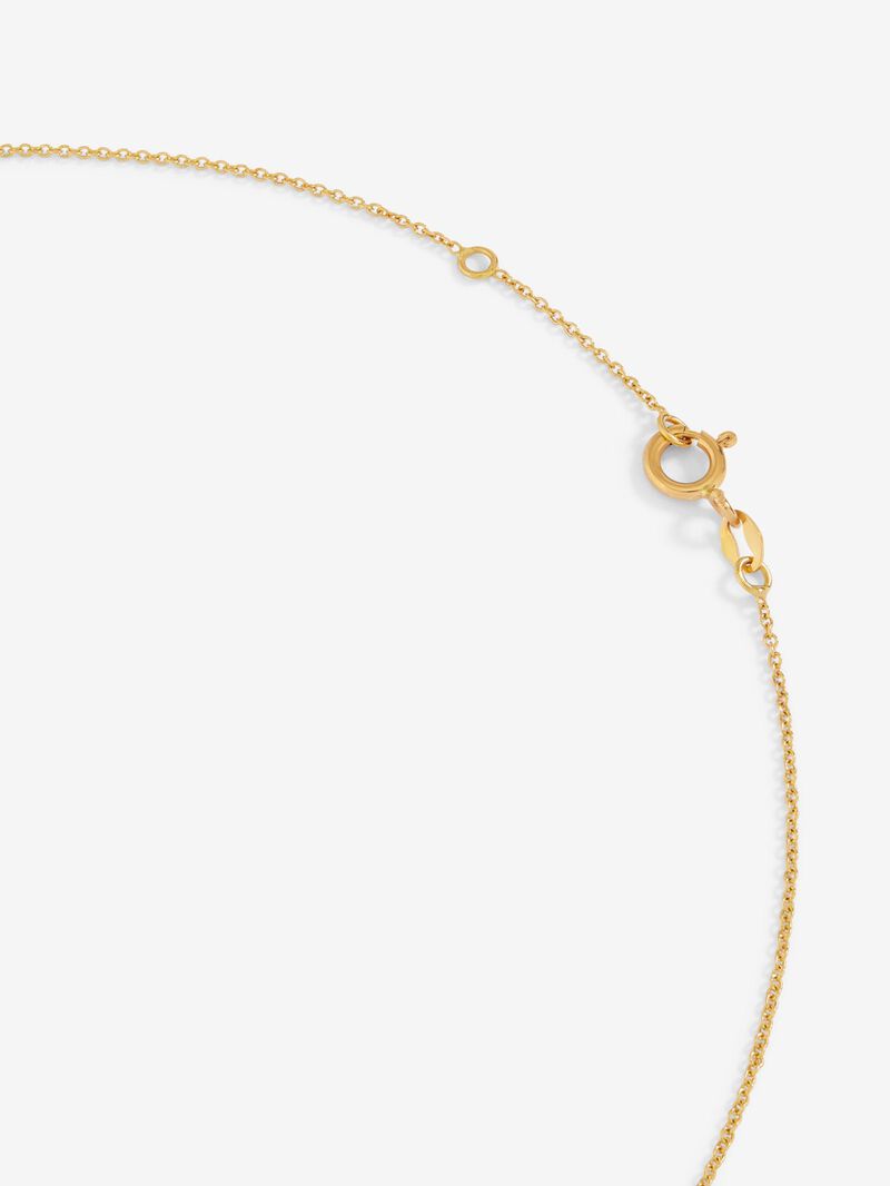 18K yellow gold pendant with large cross and 0.015 ct brilliant cut diamond image number 4