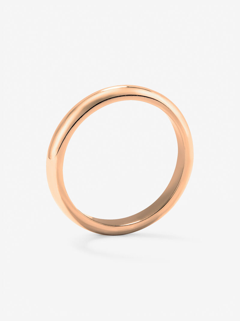 Alianza de boda de oro rosa de 18K image number 4