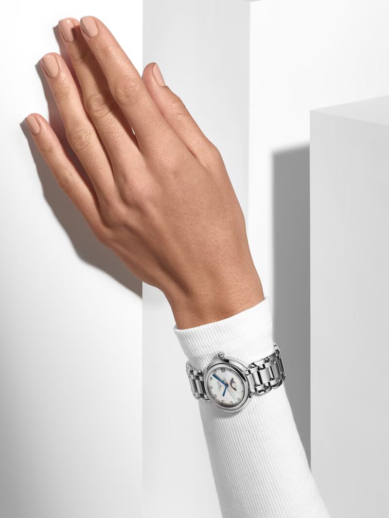 Longines Primaluna stainless steel watch with sapphire crystal, diamond indexes and automatic movement image number 7