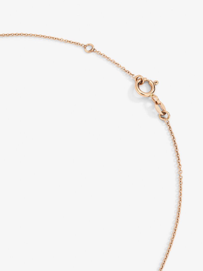 Pendant necklace with 18K rose gold initial and diamonds image number 4