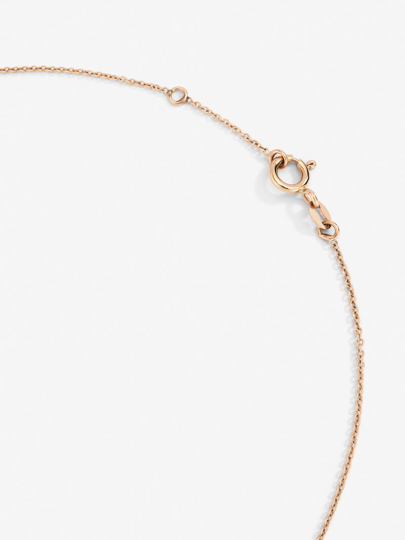 Pendant necklace with 18K rose gold initial and diamonds image number 4