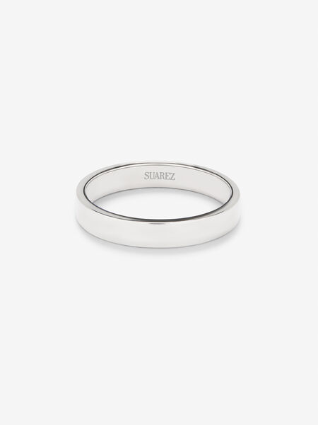 Alianza de boda de oro blanco de 18kt de 3,15 mm, AL8020_OB_V