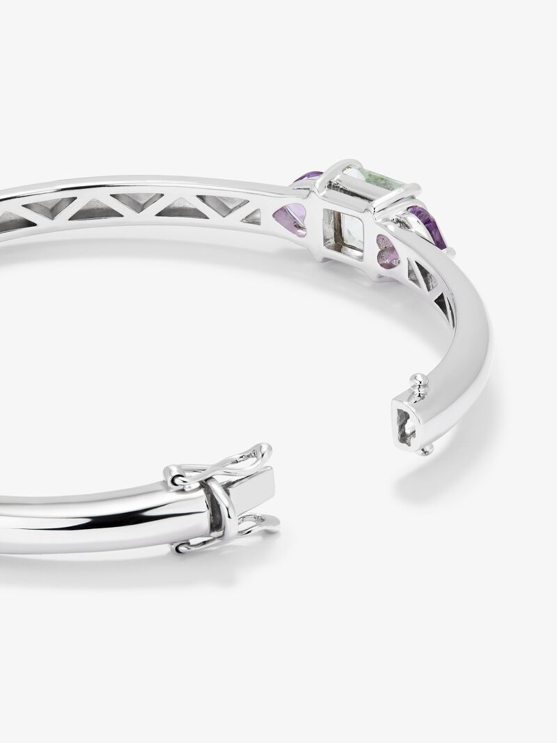 Utopian silver bracelet with amethyst. image number 4