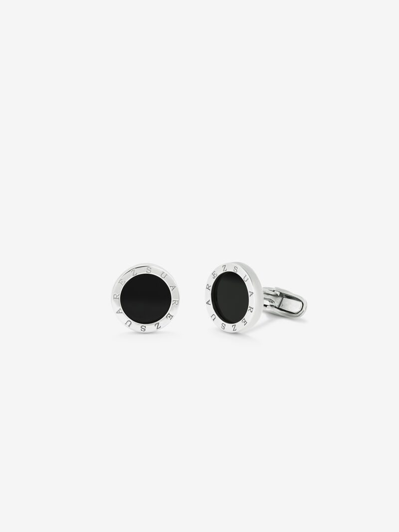 925 Silver and Onyx Cufflinks image number 0