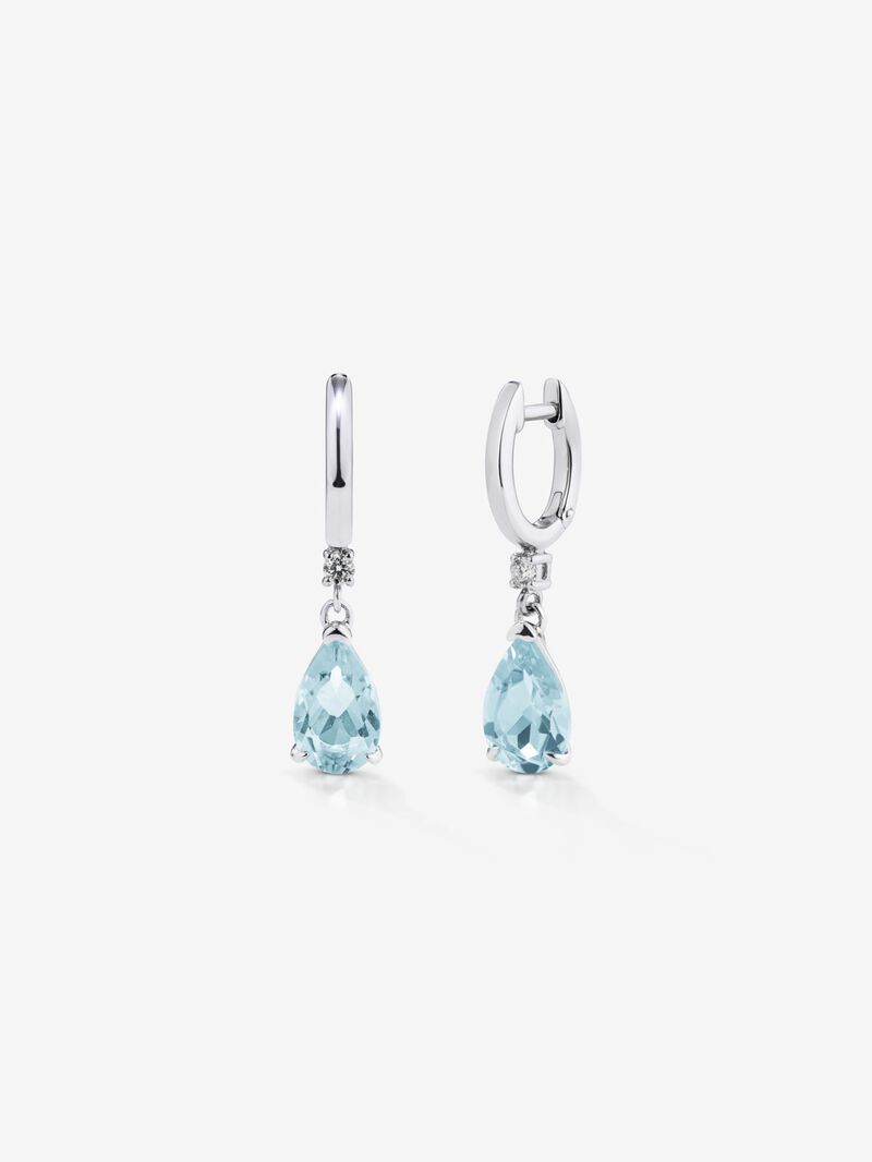 Long silver earrings with shadacios sky image number 0