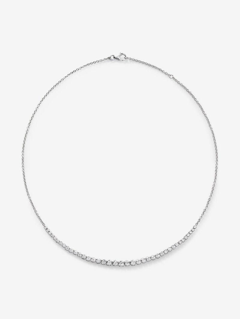 18k white gold necklace with 1.93cts diamonds image number 0
