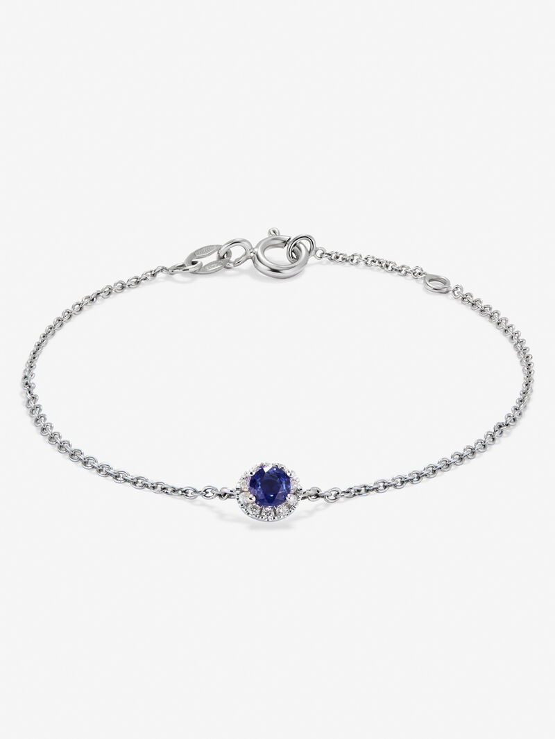 18K White Gold Orla bracelet with sapphire and diamond image number 0