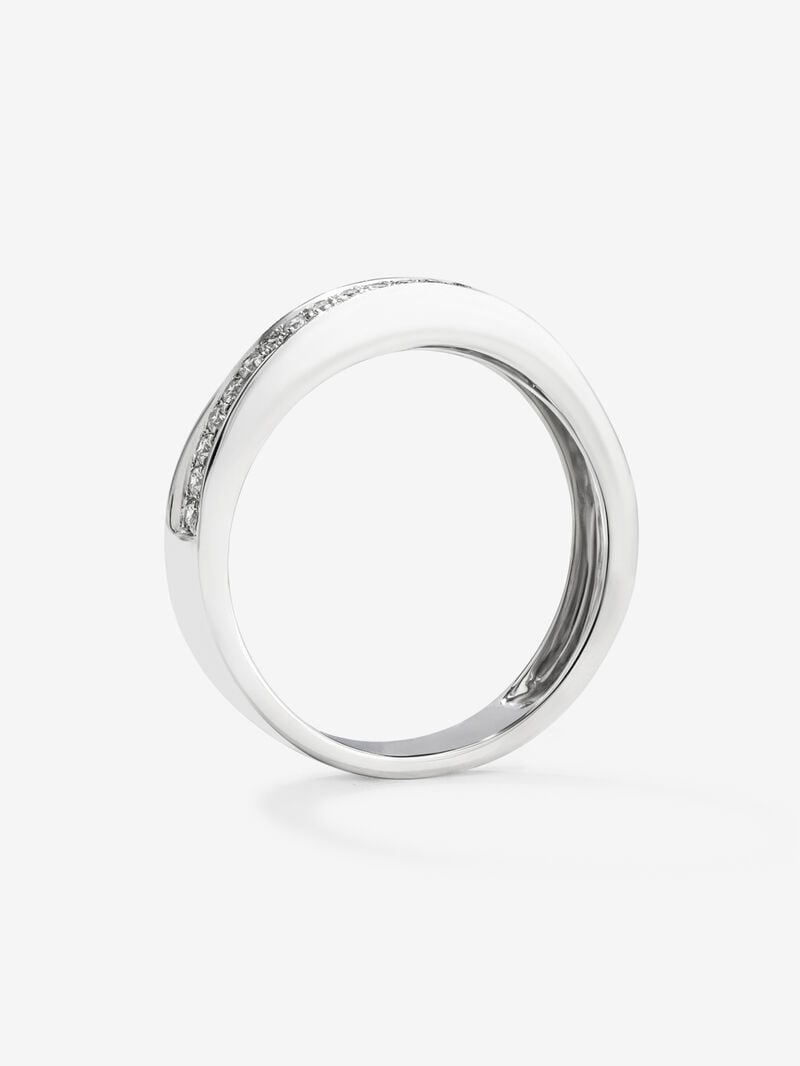 18K white gold cross ring with 23 brilliant-cut diamonds with a total of 0.19 cts image number 4
