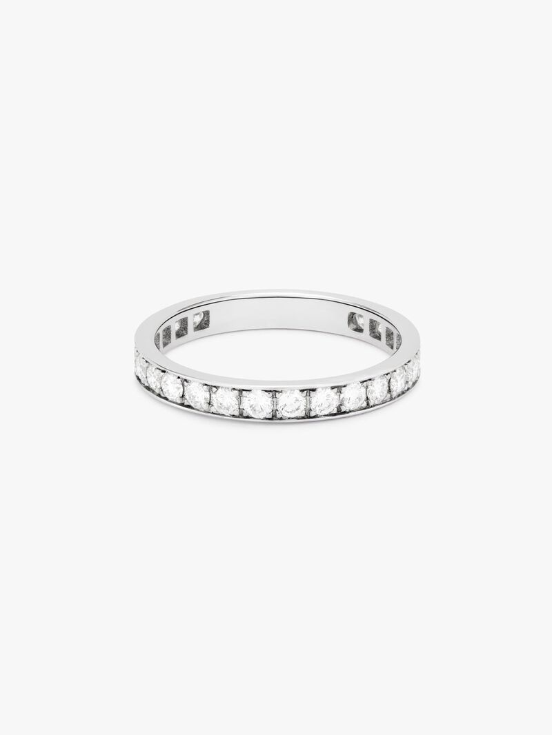 White Gold Commitment Ring with Diamond image number 2