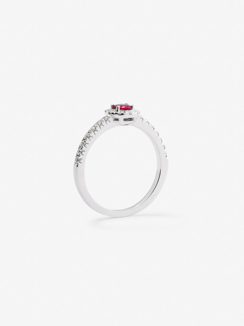 18K White Gold Orla Ring with Rubi and Diamond image number 4