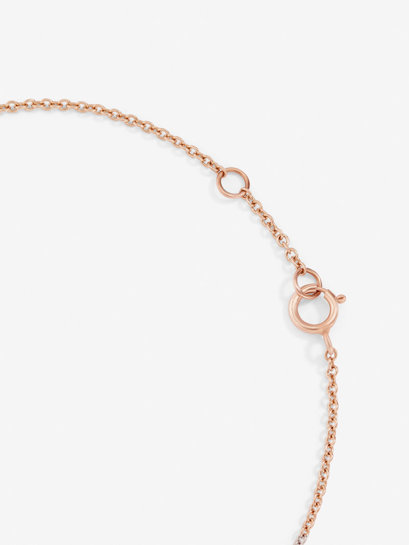 18K Rose Gold Infinity Chain Bracelet with Diamonds image number 4