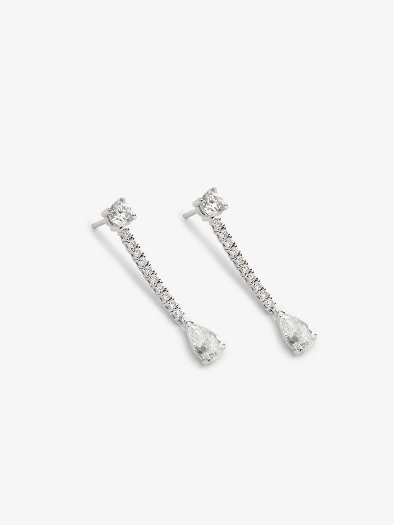 Detachable 18k white slopes with white and bright white diamonds of 3.23 cts image number 2