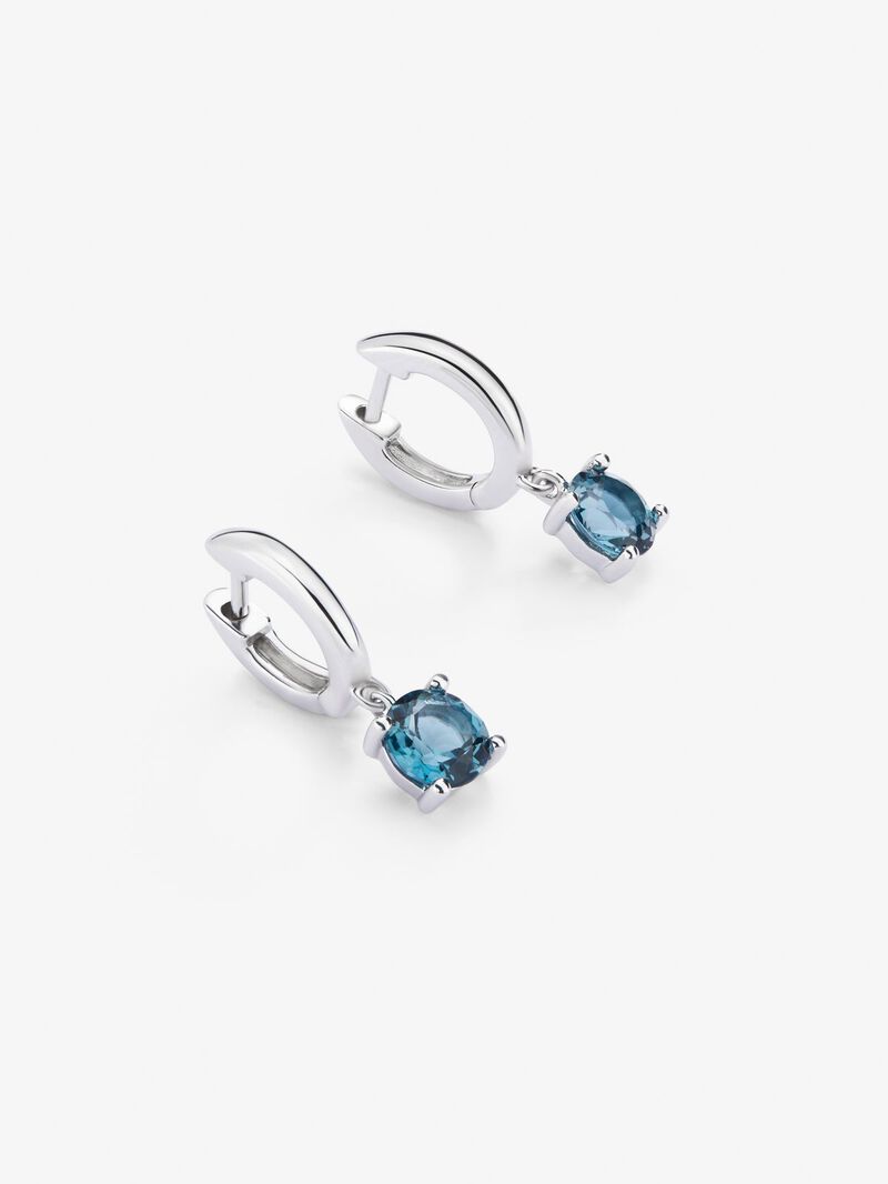 Utopian silver earrings with topaz stones. image number 2