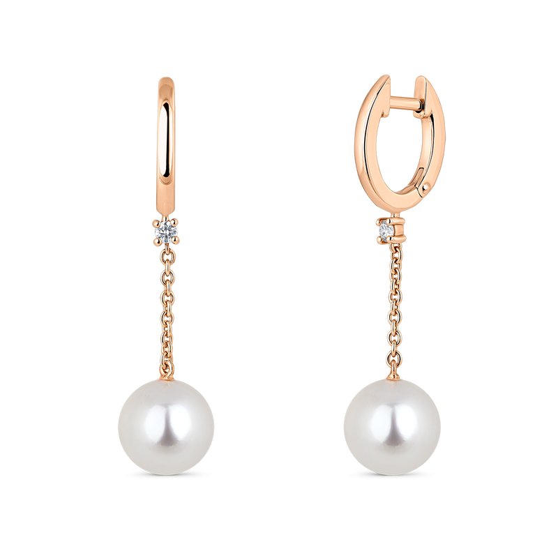 Rose Gold and Pearls earrings, PE20098-ORDPA85_V