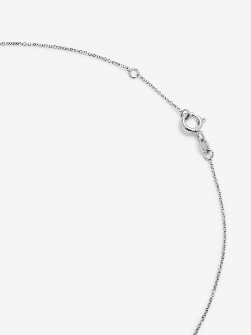 18K white gold pendant with letter C and 9 brilliant-cut diamonds with a total of 0.023 cts image number 5