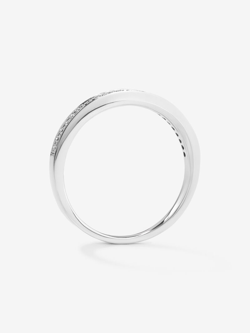 Half ring in 18K white gold with 24 brilliant-cut diamonds with a total of 0.12 cts image number 4