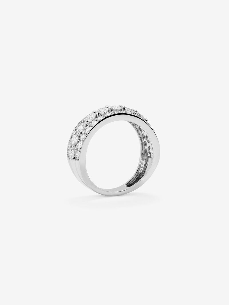 18K white gold ring with 43 brilliant-cut diamonds with a total of 1.97 cts image number 4