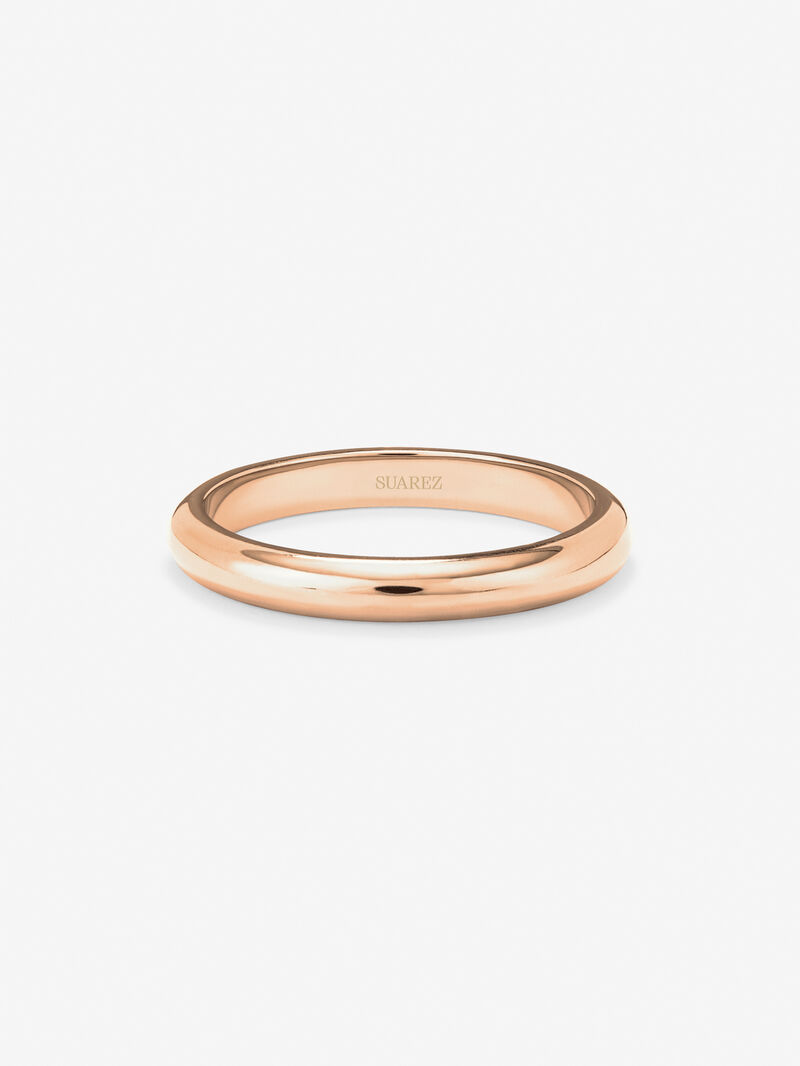 Alianza de boda de oro rosa de 18K image number 2