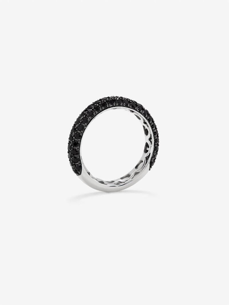 925 Silver Band Ring with Spinel Stones image number 4