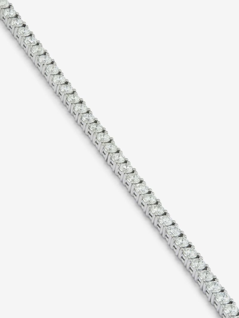 18K white gold riviere diamond bracelet image number 2