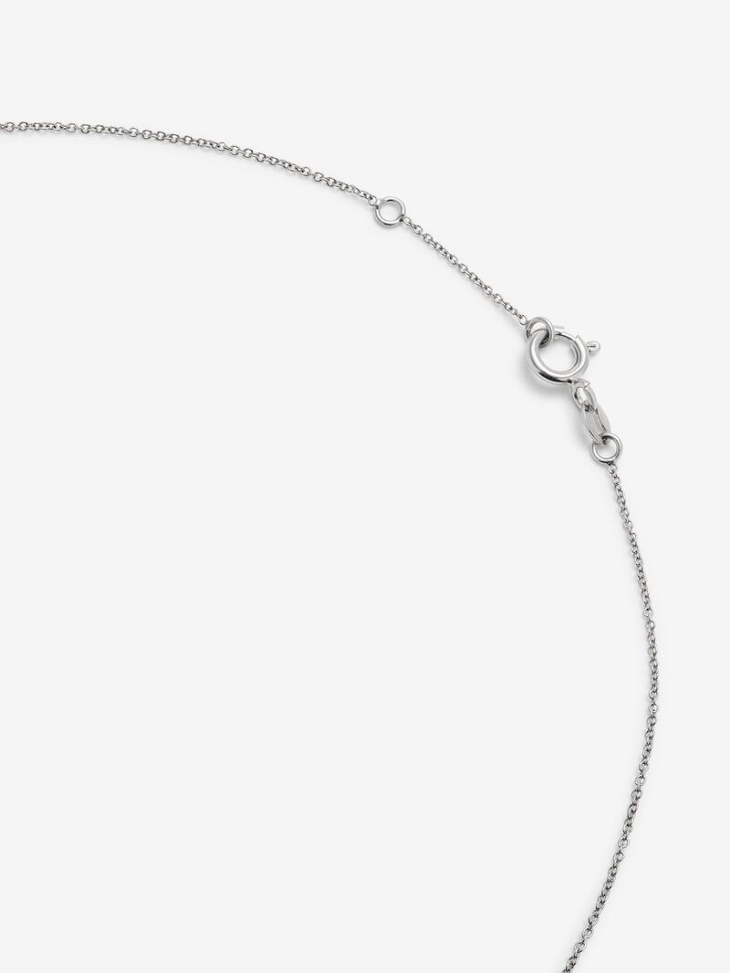 18K white gold pendant with letter C and 9 brilliant-cut diamonds with a total of 0.023 cts image number 5