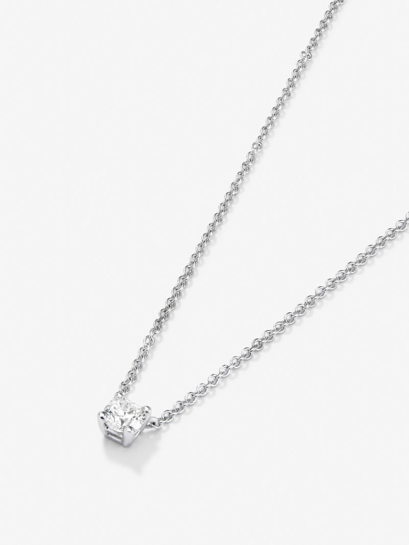 18K white gold pendant with 0.2 ct brilliant cut diamond image number 2