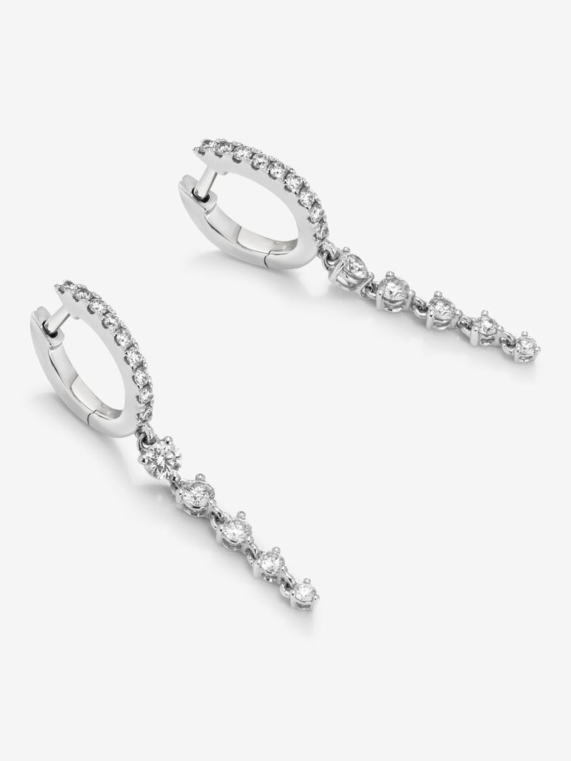 18K White Gold Gold Earrings with Diamonds image number 1