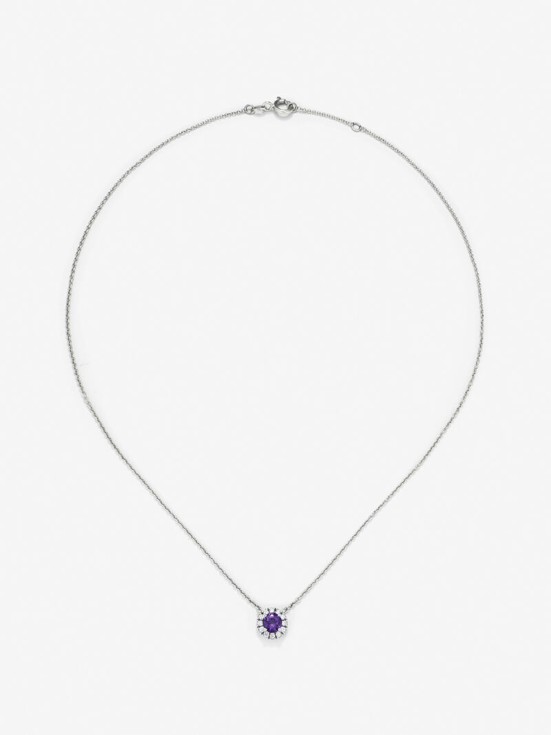 18K white gold pendant with 0.44 cts and 0.14 cts diamonds image number 0
