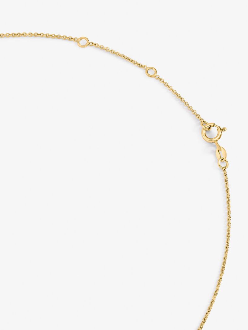 18K yellow gold pendant with letter C and 12 brilliant-cut diamonds with a total of 0.06 cts image number 7