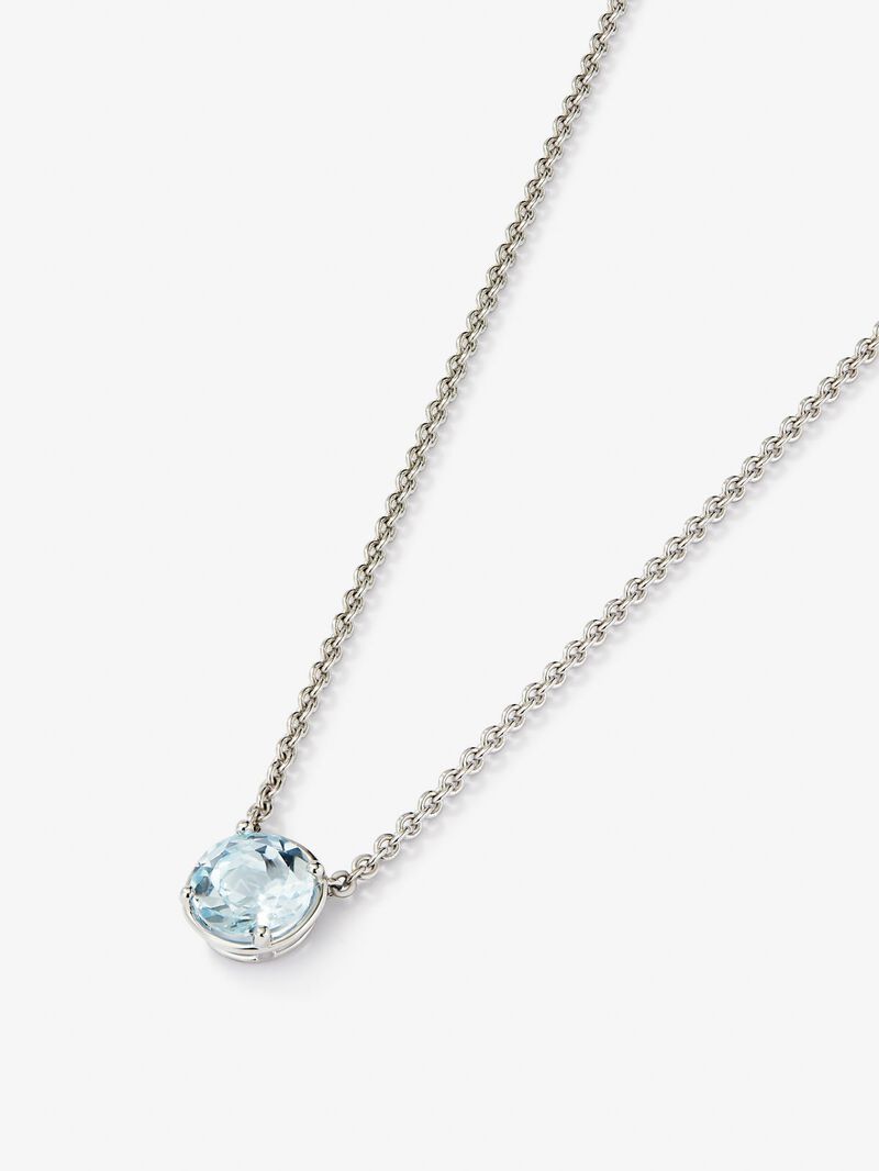 Cooling 925 silver chain with topaz. image number 2