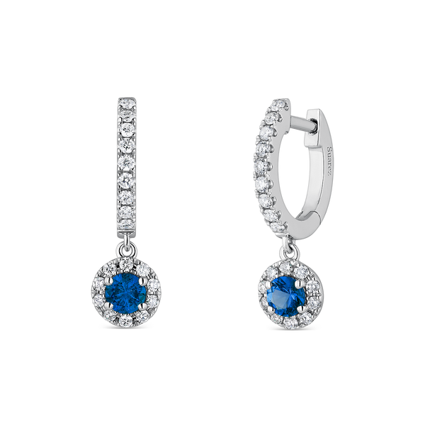 Big Three earings white gold 0,36 carats blue sapphire, PE7169-OBDZ3_V