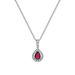 Big Three pendant with 0,43 carats red ruby, PT7030-R/A029_V