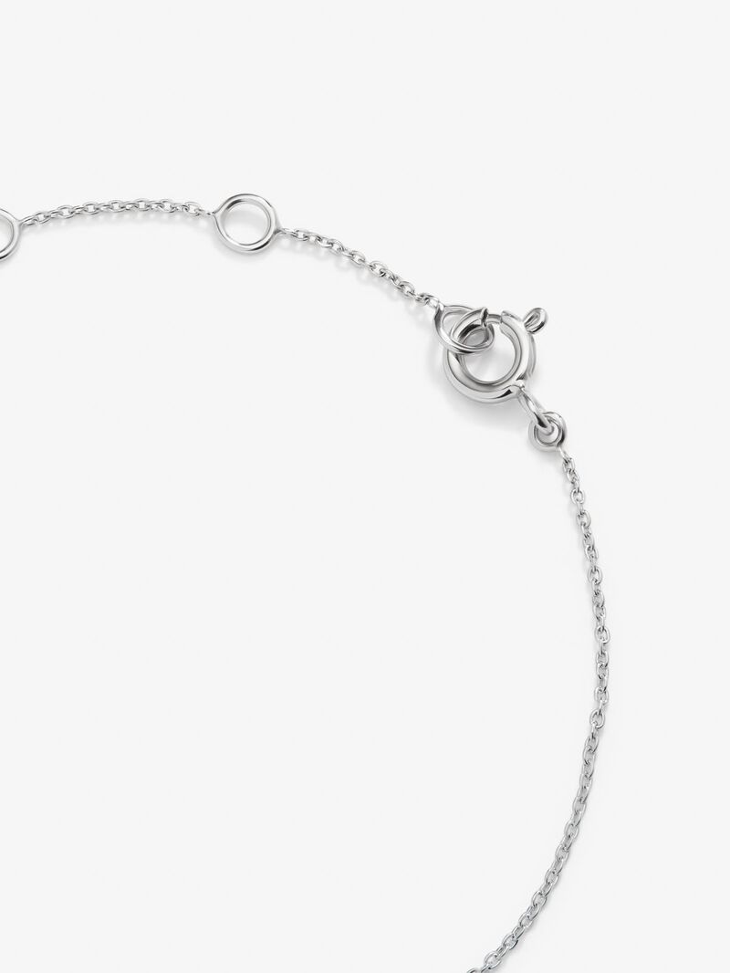 18K white gold bracelet with white diamonds of 0.05 CTS star -shaped 0.05 image number 4