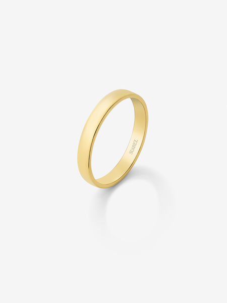 Alianza de boda de oro amarillo de 18kt de 3,15 mm, AL8020-OAT1
