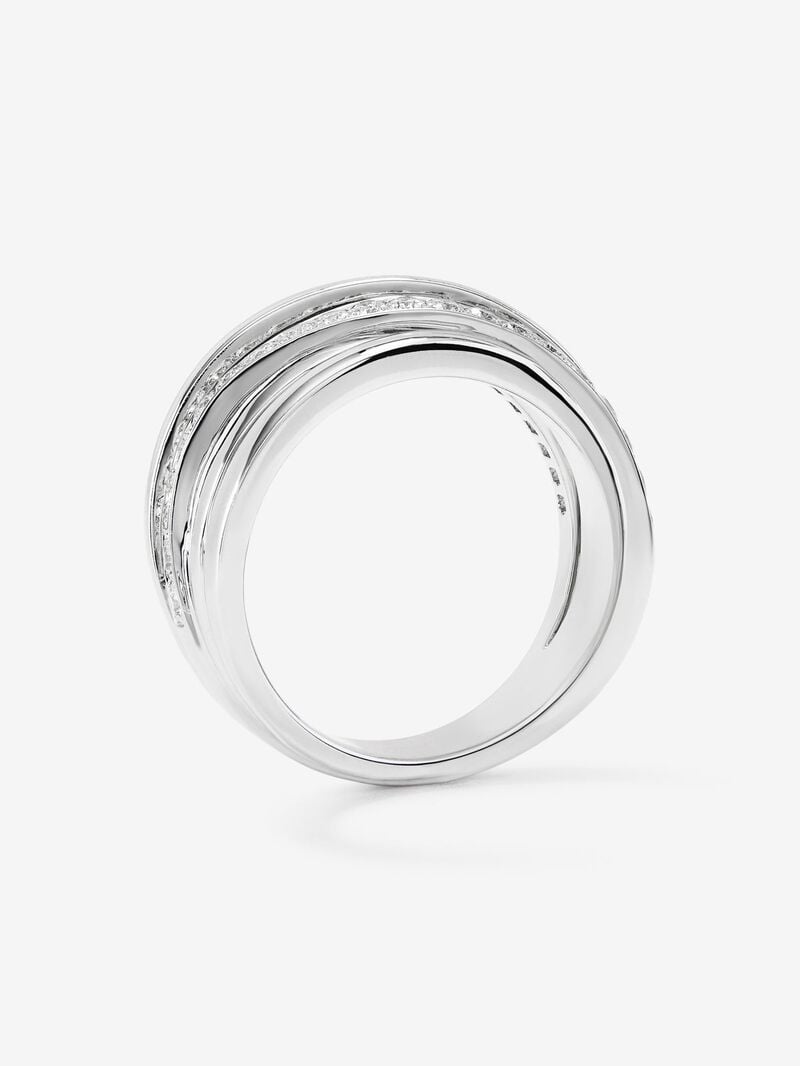 18K white gold multi-arm ring with 30 brilliant-cut diamonds with a total of 0.45 cts image number 4