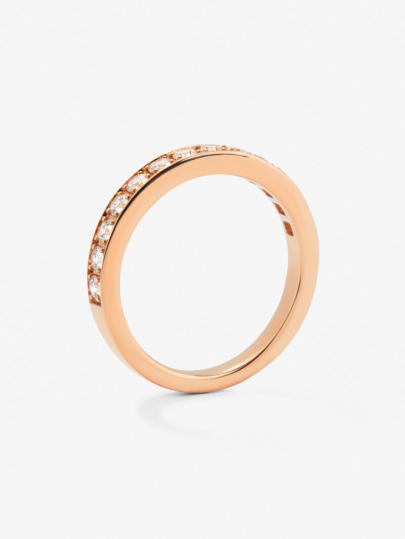 18K Rose Gold Engagement Ring with Diamonds image number 4