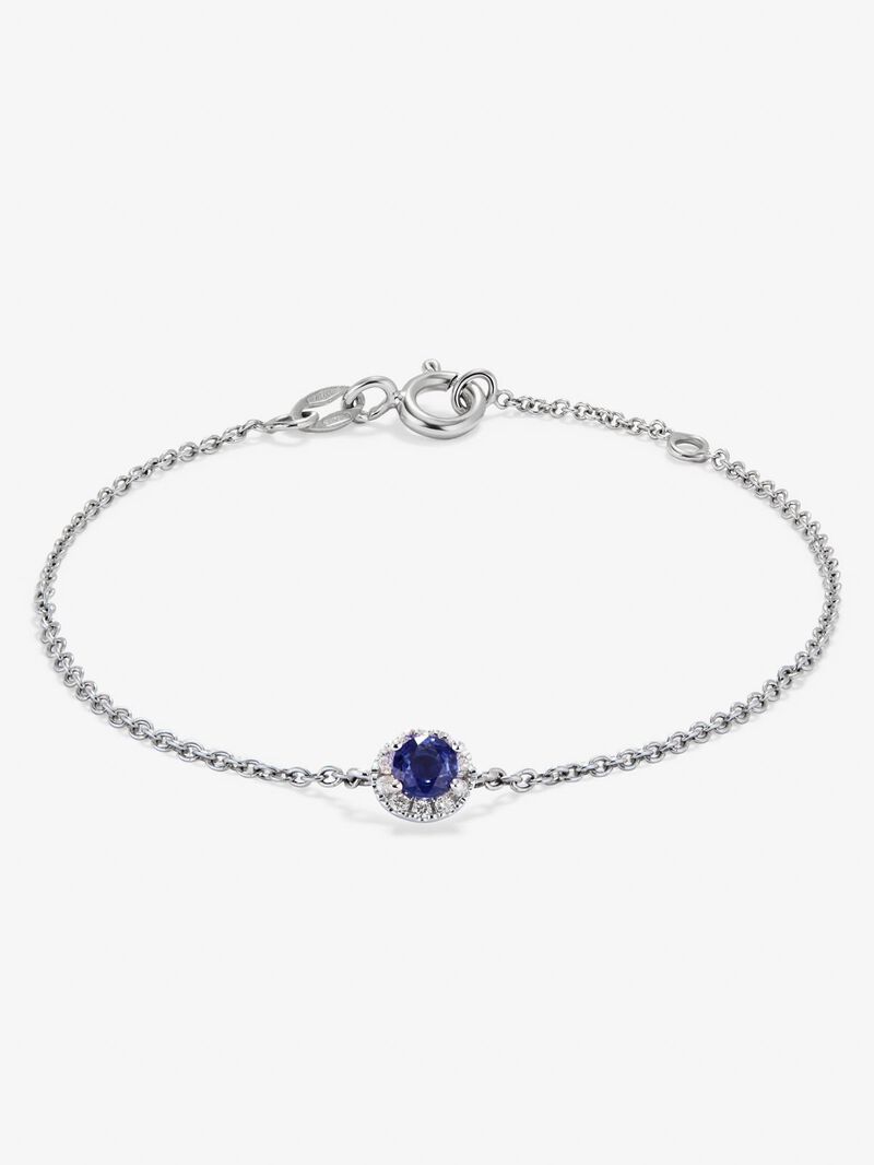 18K White Gold Orla bracelet with sapphire and diamond image number 0