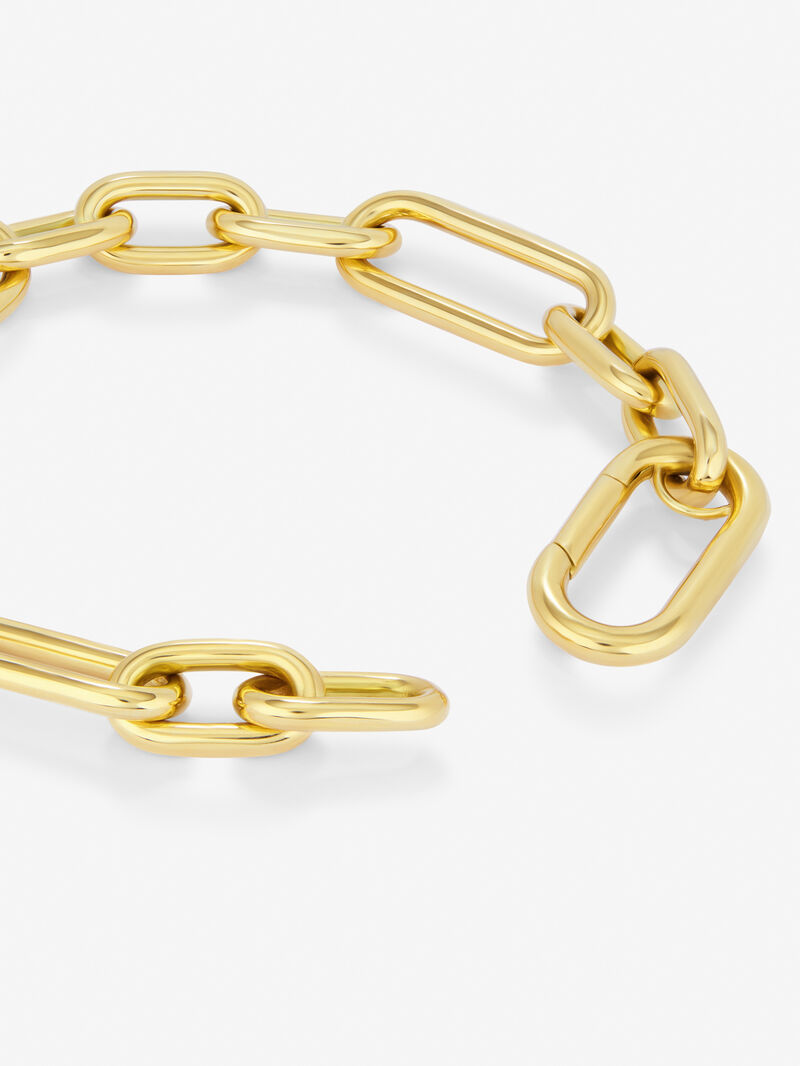 Large link bracelet in 18K yellow gold image number 4